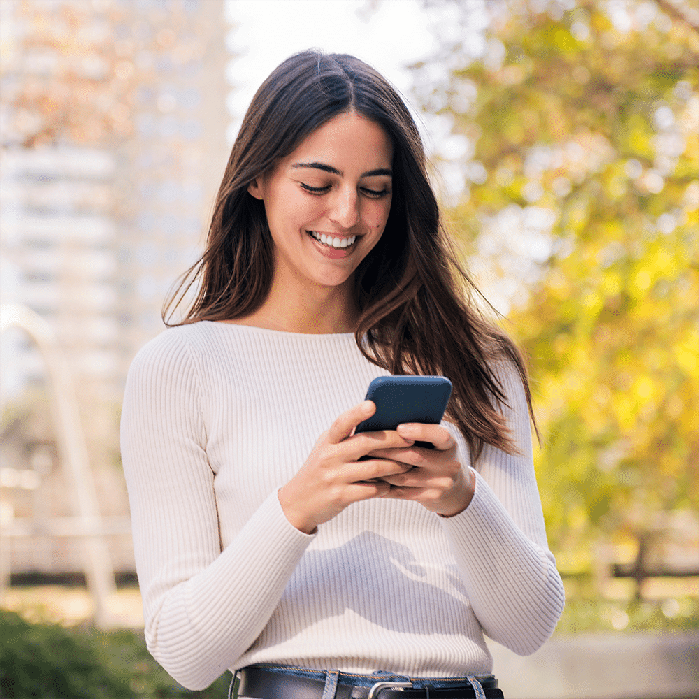 Woman Using Her Cell Phone